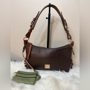 Dooney & Bourke Dark Brown Leather Shoulder Bag